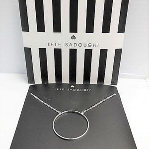 Lele Sadoughi Silver Eternity Circle Necklace